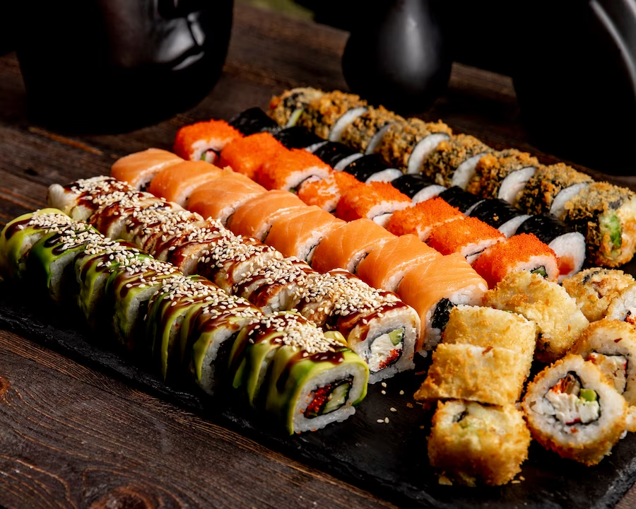 sushi-set-hot-rolls-avocado-california-salmon-rolls